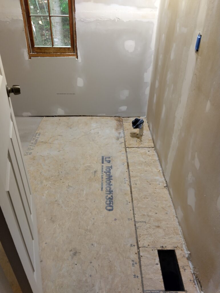 This is what we started with. Just subfloor.