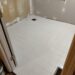 New white tiled bathroom floor