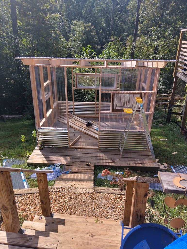 Starting to look like a greenhouse.